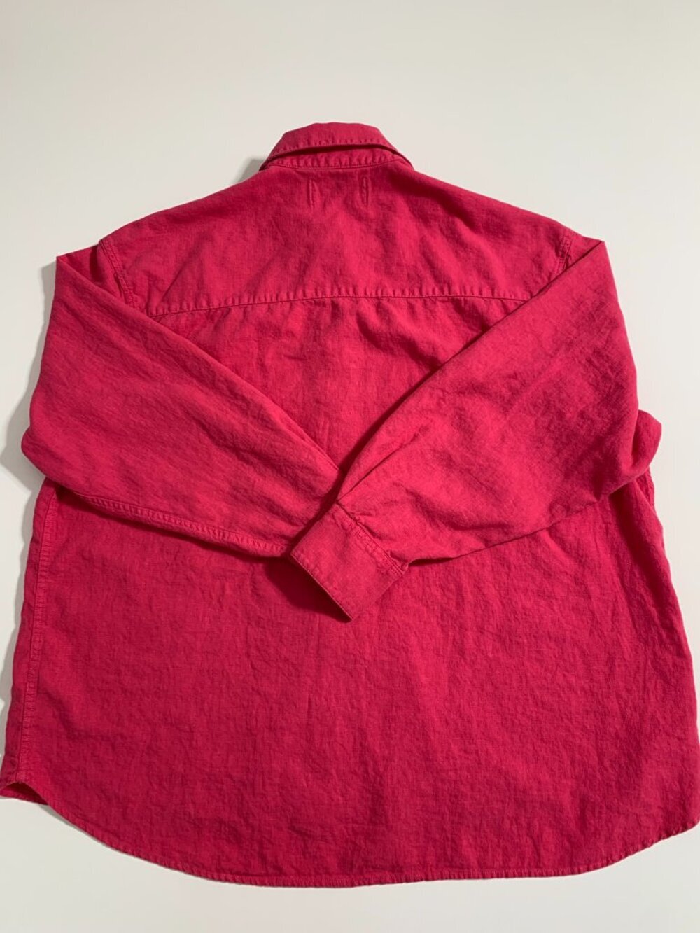 Wilfred Oversized Pink Long Sleeve Shirt Size XS Linen and LENZING Belended - Picture 9 of 10